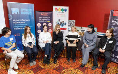 A panel discussion was held at the All-Ukrainian STEAM House smart device modelling competition, where students and educators worked side by side.